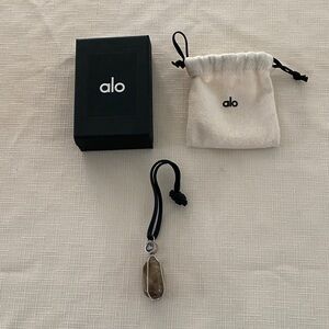 Alo Intention Crystal Bag Charm (Smoky Quartz/Chrome)